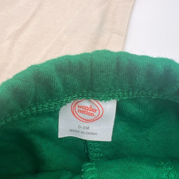 NWOT 🥀 0-3Mo. "Lucky Charm" Wonder Nation St. Patrick's Day 2 Piece Onesie Set - Picture 4 of 10